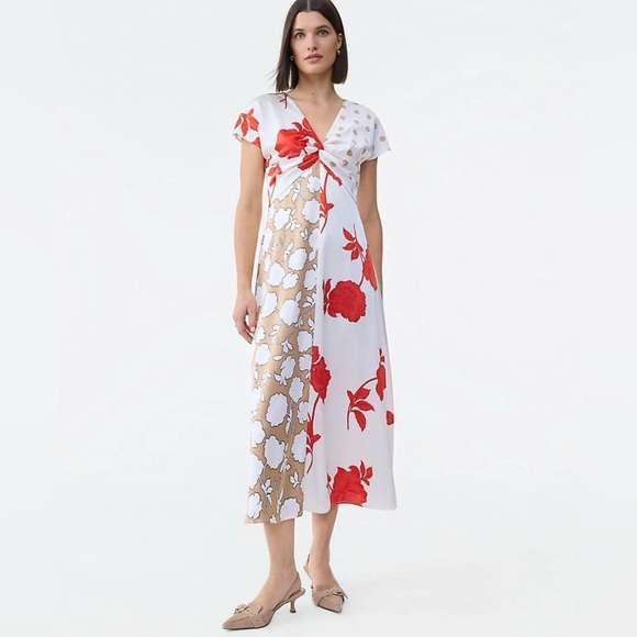 Ann Taylor Dresses & Skirts - Ann Taylor Floral Collage Twisted Midi Dress NWT $229 Size 6 GORGEOUS Whimsical